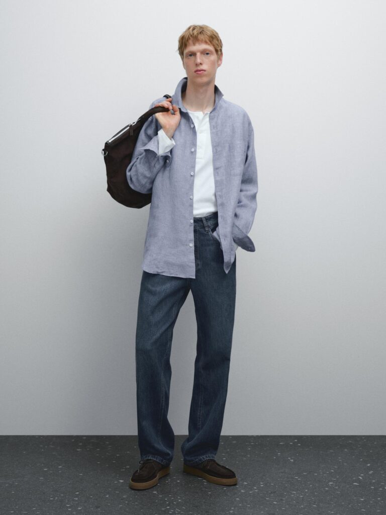 Man wearing summer overshirt